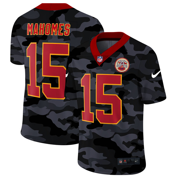 Men's Kansas City Chiefs #15 Patrick Mahomes Camo Limited Stitched NFL Jersey